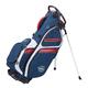 Wilson Staff Golftasche, EXO II Carry Bag, Tragetasche, Blau/Weiß/Rot, Integrierter Ständer, 2,3 kg, WGB6600NA