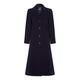 De La Creme Navy Womens Wool Cashmere Long Winter Coat Size 14