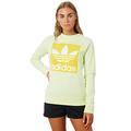 adidas Women Trefoil Crew Sweatshirts Yellow, 34