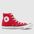 Converse all star hi trainers in red