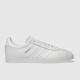 adidas gazelle leather trainers in white