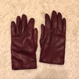 J. Crew Accessories | J. Crew Cashmere Lined Leather Gloves | Color: Purple/Tan | Size: Medium