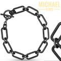Michael Kors Jewelry | Michael Kors Iconic Links Black Statement Necklace | Color: Black/Silver | Size: Os