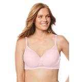 Plus Size Women's Stay-Cool Wireless T-Shirt Bra by Comfort Choice in Shell Pink (Size 38 DD)