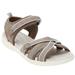 Extra Wide Width Women's The Annora Water Friendly Sandal by Comfortview in Dark Tan (Size 9 WW)