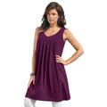 Plus Size Women's Swing Ultimate Tunic Tank by Roaman's in Dark Berry (Size L) Top