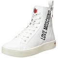 Love Moschino Damen, Scarpe da Donna, Pre Collezione Autunno Inverno 2021 Sneaker, Bianco, 41 EU