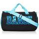 Dance Duffel Bag With Multicolored Dance Print (Turquoise)