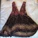 Free People Dresses | Free People Dress-Black,Dark Red,&Tan Tribal Print | Color: Black/Red | Size: L