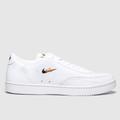 Nike court vintage premium trainers in white & orange