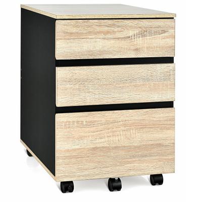 Costway 3-Drawer Mobile File Cabinet for Home Office