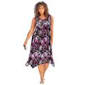 Plus Size Women's Sharktail Beach Cover Up by Swim 365 in Multi Textured Palms (Size 14/16) Dress