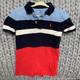 Ralph Lauren One Pieces | Boy’s Polo Romper, Size 24 Months | Color: Blue/Red | Size: 24mb