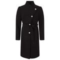 Monsoon Ladies Ruby Long Coat Womens Size 16 - Black Winter Outerwear