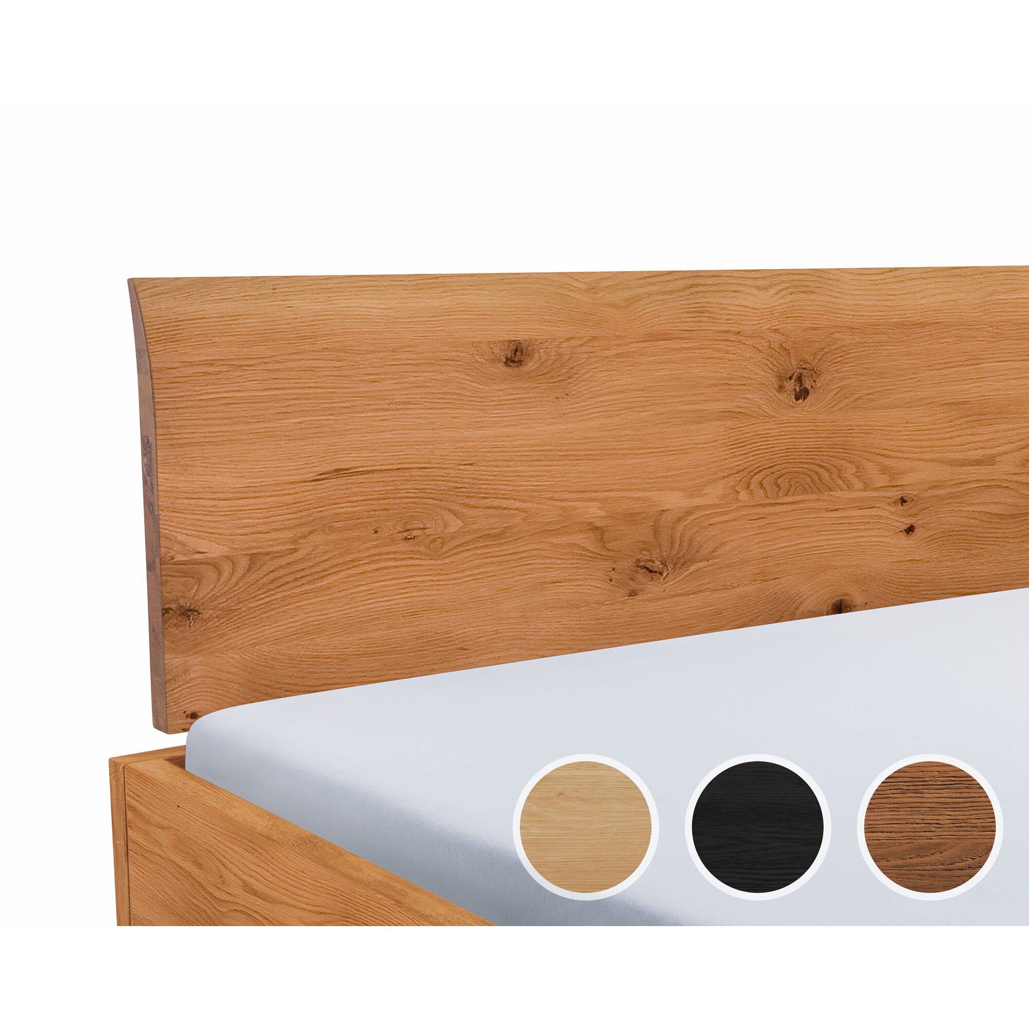 Hasena Dream-Line Kopfteil Lisio Eiche 180 cm / Eiche natur, gebürstet, geölt