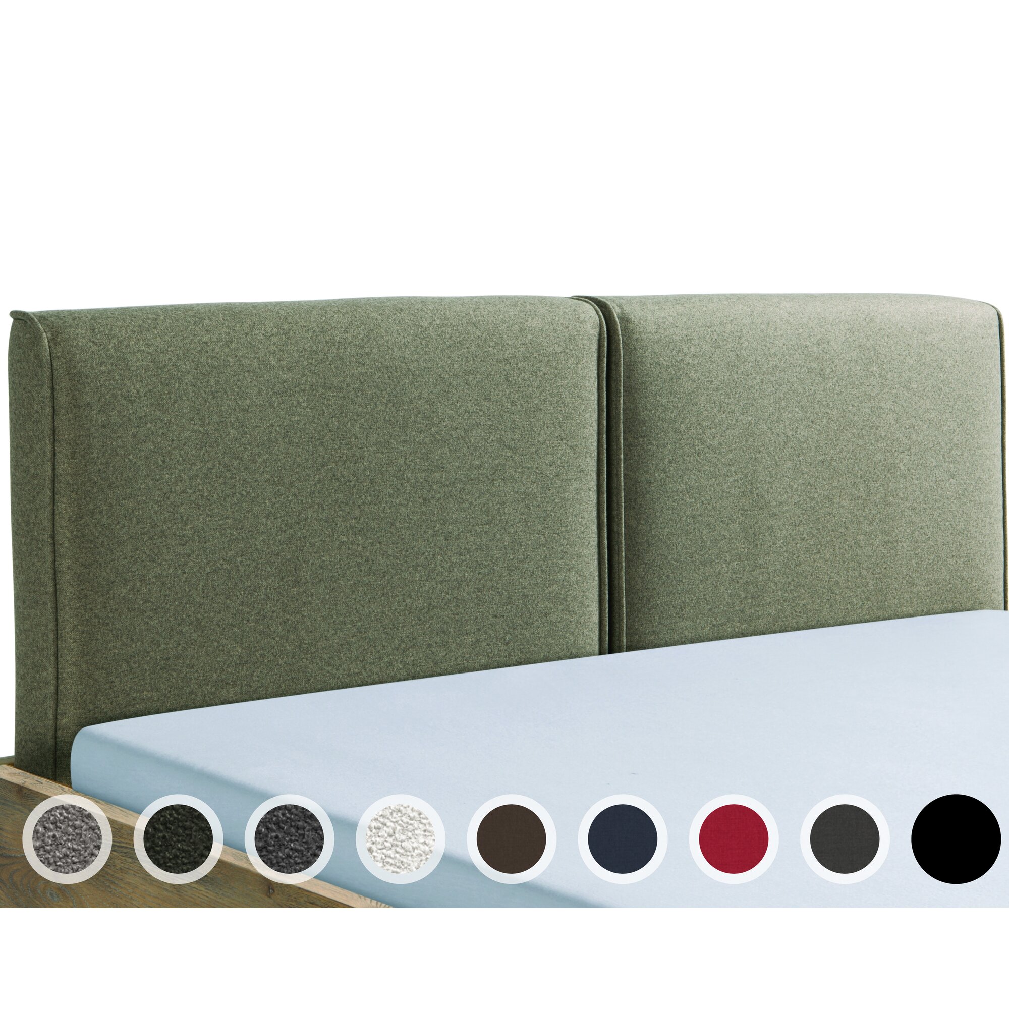 Hasena Fine-Line Kopfteil Cemoa 120 cm / PK3 Alpina 391 Anthrazit Image