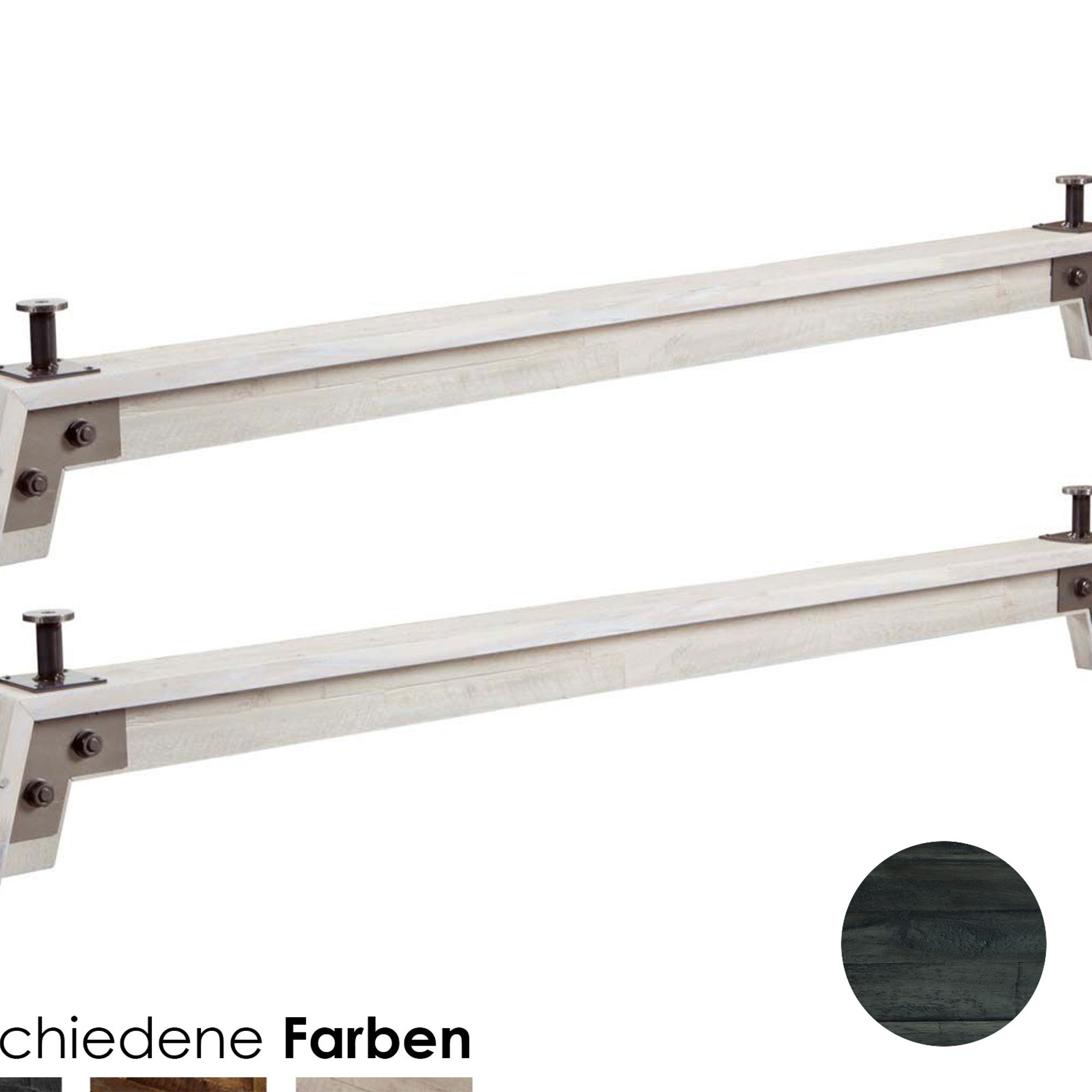 Hasena Factory-Line Füsse Stabil 2er-Set / 25cm / 140 cm / Akazie Vintage braun, lackiert