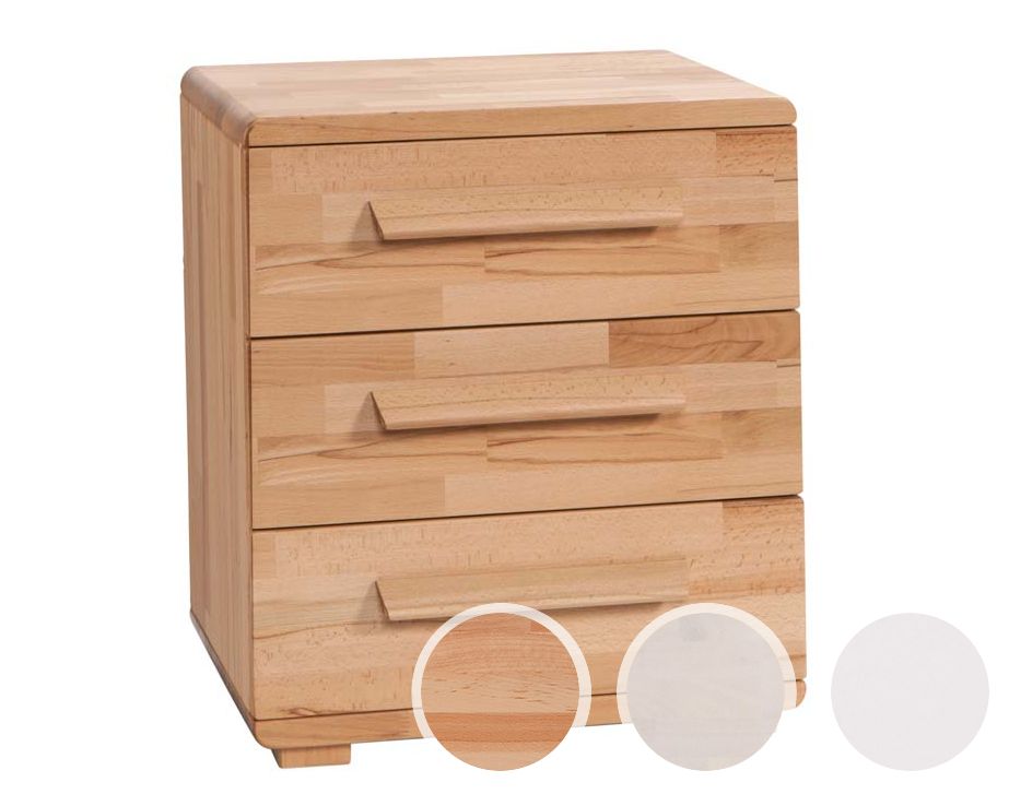 Hasena Boxspring Nachttisch Trigo Buche weiss