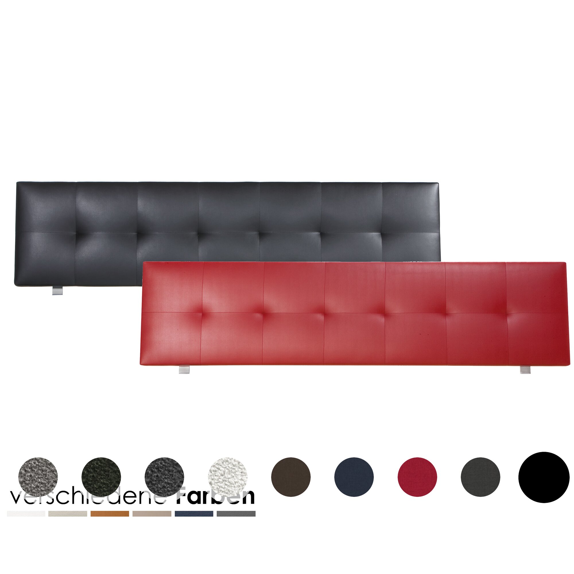 Hasena Factory-Chic Kopfteil Ronna 140 cm / PK3 Campos 375 nero Image