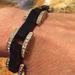 J. Crew Jewelry | J. Crew Black Lucite & Gold/Crystals Link Bracelet | Color: Black/Gold | Size: Os