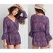 American Eagle Outfitters Pants & Jumpsuits | American Eagle Boho Floral Long Sleeve Romper | Color: Purple/Red | Size: Xs