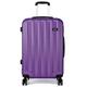 Kono Carry-on Luggage Super Lightweight Hard Shell ABS 20 Inch Cabin Suitcase with 4 Spinner Wheels (Purple)