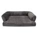 Beautyrest Super Lux Bolster Pet Bed Polyester in Gray | 9 H x 29 W x 23 D in | Wayfair FSFA002-MDGRY01