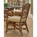 Braxton Culler Chippendale Arm Chair Upholstered/Wicker/Rattan/Fabric in Green/White | 40 H x 23 W x 25 D in | Wayfair 970-029/0863-91/SEAMIST