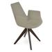 sohoConcept Eiffel Arm Pyramid Wood Chair Upholstered/Fabric in Brown | 33 H x 22 D in | Wayfair EIFA-PYR-WAL-012