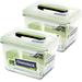 Glasslock 2 Container Food Storage Set Glass in Green | 8.375 H x 6.375 W x 6.25 D in | Wayfair RP602