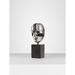 Kosta Boda Brains on Stone Mercurius LE 500 Bust Glass in Black/Gray | 5.75 H x 2.5 W x 2 D in | Wayfair 7520122