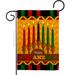 Ornament Collection Happy Kwanzaa Holiday 2-Sided Polyester 18 x 13 in. Garden flag in Green/Orange/Red | 18.5 H x 13 W in | Wayfair