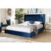 Everly Quinn Tufted Upholstered Low Profile Platform Bed Metal in Blue | 50 H x 66.1 W x 89.2 D in | Wayfair 719B354D64AF4D1D8C0F549FA572BE4E