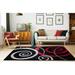 Red 81 x 0.28 in Area Rug - Wrought Studio™ Adonia Abstract Black/Area Rug Polypropylene | 81 W x 0.28 D in | Wayfair