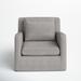 Club Chair - Joss & Main Thelia 97.79Cm Wide Club Chair Cotton/Fabric in Gray | 34.5 H x 38.5 W x 37.5 D in | Wayfair