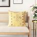 Kelly Clarkson Home Tula Square Cotton Pillow Cover & Insert Polyester/Polyfill in Yellow | 18 H x 18 W x 3 D in | Wayfair