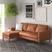 Multi Color Sectional - AllModern Daylen 2 - Piece Chaise Sectional Leather/Genuine Leather | 34 H x 86 W x 61.5 D in | Wayfair