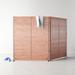 AllModern Auden 119" W x 72" H 2 - Panel Aluminum Folding Room Divider Wood in Black/Brown | 72 H x 119 W x 3 D in | Wayfair