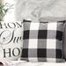 Gracie Oaks Esmaralda Buffalo Square Pillow Cover Cotton Blend in Black | 0.3 D in | Wayfair 7B4F06E318D14ABAB3147A160E8F1674