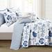 Rosecliff Heights Famie Reversible Quilt Set Polyester/Polyfill/Microfiber in Blue | Full/Queen Quilt + 6 Additional Pieces | Wayfair