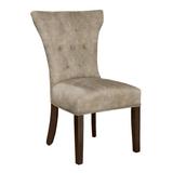 Hekman Bryn Tufted Wingback Side Chair Faux Leather/Upholstered/Velvet/Fabric in Red/Brown | 40 H x 24 W x 26.5 D in | Wayfair 72751000-091F