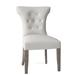 Hekman Bryn Tufted Wingback Side Chair Faux Leather/Upholstered/Velvet/Fabric in Gray/White | 40 H x 24 W x 26.5 D in | Wayfair 72751034-094G