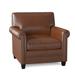 Armchair - Bradington-Young Raylen 37" Wide Armchair Genuine Leather/Fabric in Gray | 35.5 H x 37 W x 39 D in | Wayfair 604-25-922100-28-TU-CO-#9BN