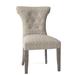 Hekman Bryn Tufted Wingback Side Chair Faux Leather/Upholstered/Velvet/Fabric in Gray/Brown | 40 H x 24 W x 26.5 D in | Wayfair 72754041-074G