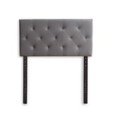 Steelside™ Mattson Adjustable Faux Leather Headboard Faux Leather/Upholstered in Gray | 21 H x 40.2 W x 3 D in | Wayfair