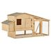 Tucker Murphy Pet™ Chicken Cage Solid Pine Wood 70.1" x 26.4" x 36.2" Solid Wood (common for Rabbit Hutches) in Brown | Wayfair