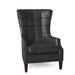 Wingback Chair - Bradington-Young Gallin 31" Wide Tufted Wingback Chair Genuine Leather/Fabric in Brown | 45.5 H x 31 W x 39.5 D in | Wayfair