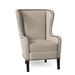 Wingback Chair - Bradington-Young Aurora 32" Wide Wingback Chair Genuine Leather/Fabric in Gray | 37 H x 32 W x 39 D in | Wayfair