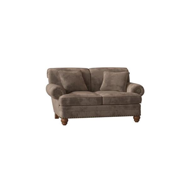 canora-grey-ballester-65"-rolled-arm-loveseat-w--reversible-cushions-wood-velvet-polyester-other-performance-fabrics-in-brown-|-wayfair/