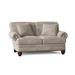 Canora Grey Ballester 65" Rolled Arm Loveseat w/ Reversible Cushions Wood/Velvet/Polyester/Other Performance Fabrics in Brown | Wayfair